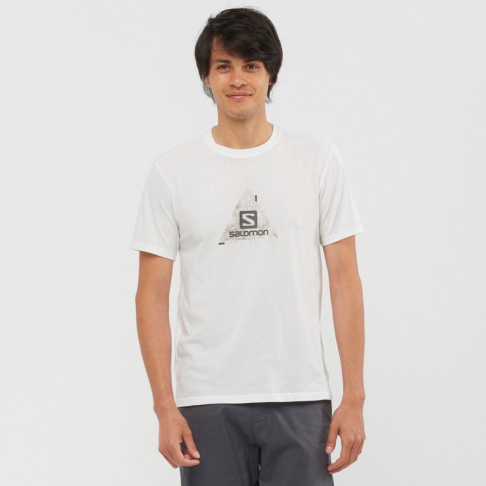 Salomon OUTRACK BLEND Camisetas Hombre - Blancas - Colombia (24986-GHSF)